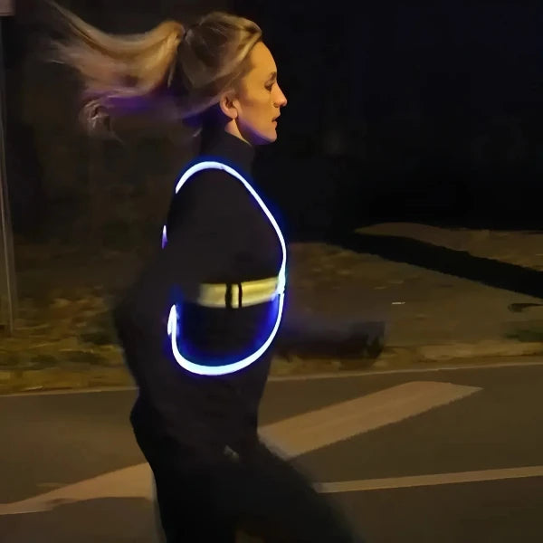 Roupa de Ciclismo Masculina [ Vestuario - Colete-refletivo ] - Colete Refletivo LED para Esporte Noturno - Iluminação poderosa 360 Reflexivo