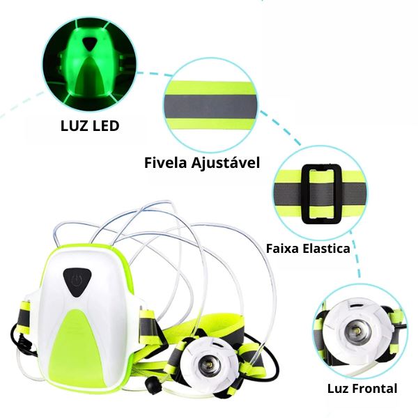 Roupa de Ciclismo Masculina [ Vestuario - Colete-refletivo ] - Colete Refletivo LED para Esporte Noturno - Iluminação poderosa 360 Reflexivo