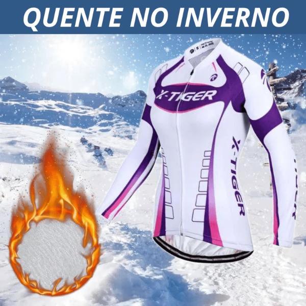 Roupas de Ciclismo Feminino para Inverno com Manga Longa - VodeBike