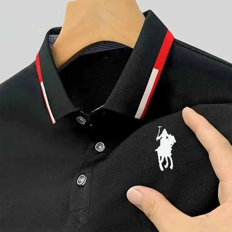 Camisa Masculina Polo Casual Simples Manga Curta - Lojas VodeBike Camisa Masculina Polo Casual Simples Manga Curta - Lojas VodeBike VodeBike Preto PP 