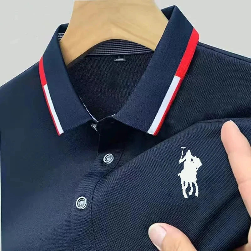 Camisa Masculina Polo Casual Simples Manga Curta - Lojas VodeBike Camisa Masculina Polo Casual Simples Manga Curta - Lojas VodeBike VodeBike Azul-Marinho PP 