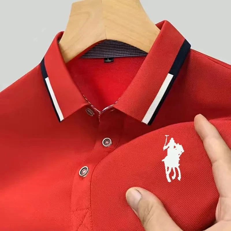 Camisa Masculina Polo Casual Simples Manga Curta - Lojas VodeBike Camisa Masculina Polo Casual Simples Manga Curta - Lojas VodeBike VodeBike Vermelho PP 