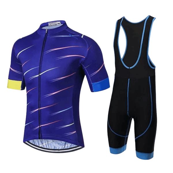 Conjunto de Ciclismo Masculino de Verão com Jersey de Manga Curta e Bretelle - Almofada de Gel Respirável - VodeBike