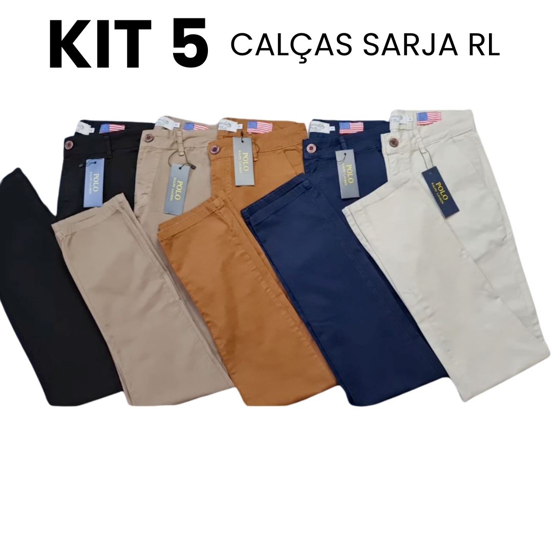 Kit 5 Calças Ralph Lauren Cores Mistas - VodeBike Kit 5 Calças Ralph Lauren Cores Mistas - VodeBike VodeBike 