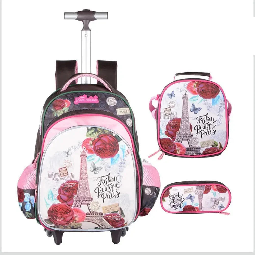 Kit Escolar com Mochila Escolar Infantil de Rodinhas Dupla, Lancheira e Estojo - VodeBike Kit Escolar com Mochila Escolar Infantil de Rodinhas Dupla, Lancheira e Estojo - VodeBike VodeBike 1 