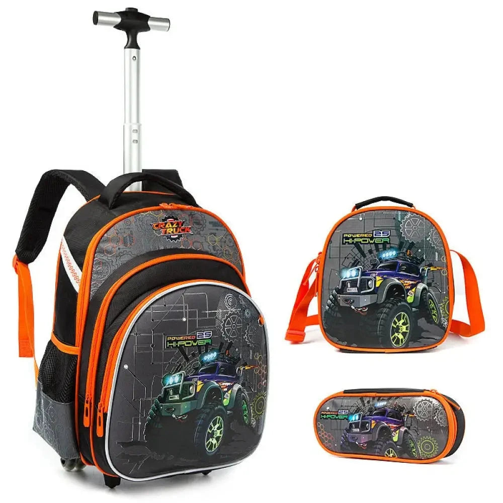 Kit Escolar com Mochila Escolar Infantil de Rodinhas Dupla, Lancheira e Estojo - VodeBike Kit Escolar com Mochila Escolar Infantil de Rodinhas Dupla, Lancheira e Estojo - VodeBike VodeBike 2 