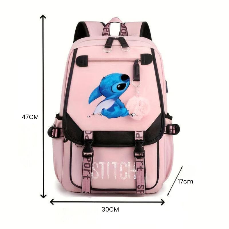 Mochila Escolar do Stitch com Grande Capacidade e Porta USB - VodeBike Mochila Escolar do Stitch com Grande Capacidade e Porta USB - VodeBike VodeBike 