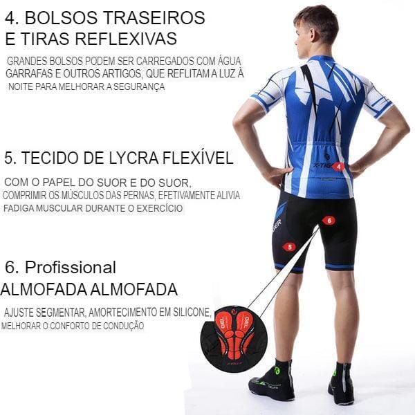 Conjunto de Camisa de Ciclismo de Verão X-Tiger - VodeBike