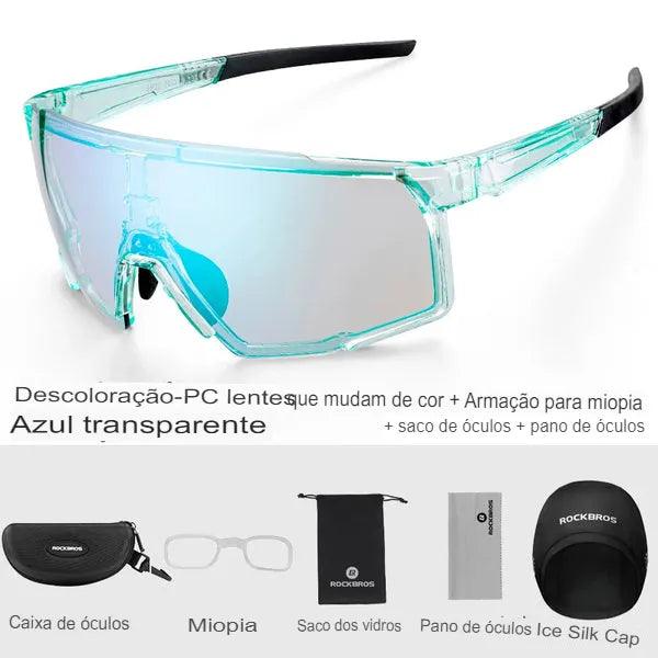 Óculos de Ciclismo ROCKBROS - Lentes Polarizadas e Fotocromáticas - VodeBike