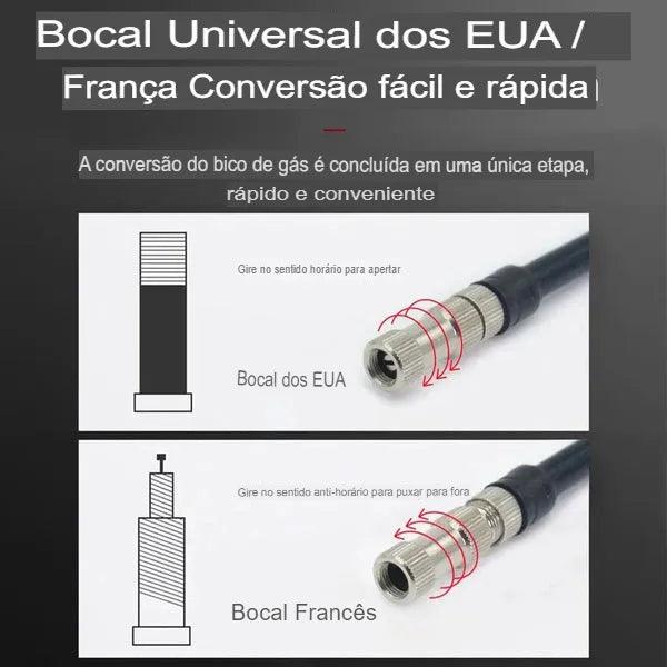 Bomba de Ar Portátil 300psi com Manômetro - Ideal para MTB e Suspensão - VodeBike