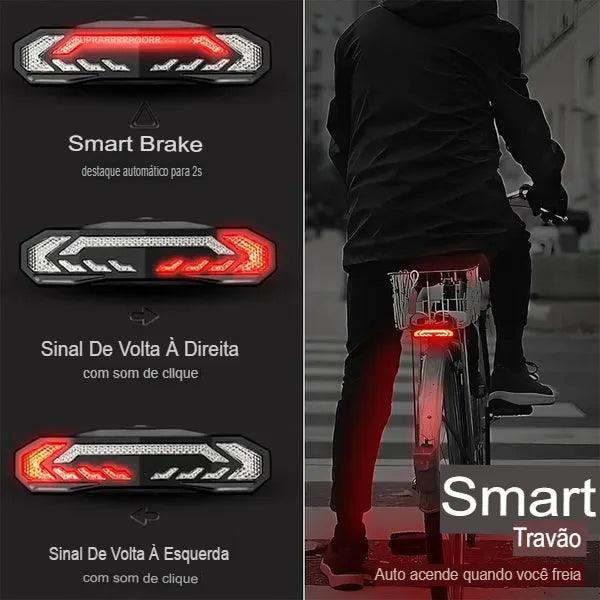 Luz Traseira Inteligente para Bicicleta com Sinalizadores - VodeBike